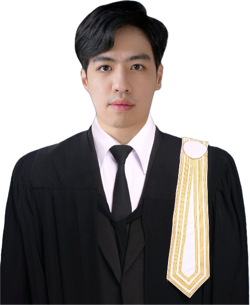 Rachapoll Phromyarat in Thai barrister's robe